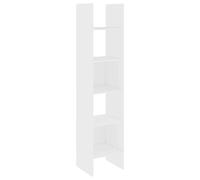 vidaXL Estantería Estantes Estudio Salón Decoración Libros Librería Librero Biblioteca Alacena Soporte Armario de Contrachapada Blanco 40x35x180 cm