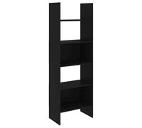 vidaXL Estantería Estantes Estudio Salón Decoración Libros Librería Librero Biblioteca Alacena Soporte Armario de Contrachapada Negro 60x35x180 cm