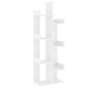vidaXL Estantería Estantes Estudio Salón Decoración Libros Librero Librería Biblioteca Alacena Armario de Madera Contrachapada Blanco 48x25,5x140 cm