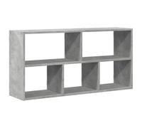 vidaXL Estantería Flotante de Pared Madera Ingeniería Gris Hormigón 100x25x50cm, Estante de Exhibición