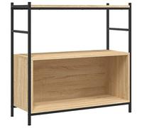 Estantería Hierro Madera Ingeniería Roble Sonoma 80x30x78,5 Cm Vidaxl