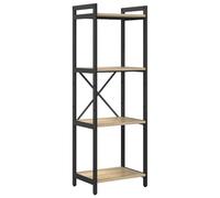vidaXL Estantería Independiente de Capas en Roble Sonoma, 40 x 30 x 118 cm. Tiene pies Ajustables, Marco de Metal, Mucho Espacio para Guardar Cosas, Solo para Interiores, Estilo Industrial, estructur
