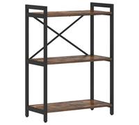 vidaXL Estantería Independiente de Roble Ahumado 60 x 30 x 83 cm. Hecha de Acero y Madera Engineered, Tiene un Estilo Industrial y Mucho Espacio de Almacenamiento. Tiene estantes en Capas y pies ajus