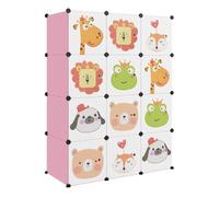 Vidaxl estantería infantil de cubos con 12 compartimentos rosa pp