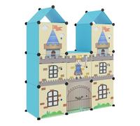 Vidaxl estantería infantil de cubos con 8 compartimentos azul pp