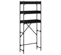 vidaXL Estantería Lavadora Moderna de Roble Negro con Pies Ajustables.Tiene mucho espacio para guardar cosas.Estructura de acero metalizado y madera de ingeniería, con estantes resistentes.Es u