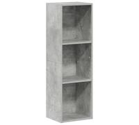vidaXL Estantería Librería Convertible Mueble TV Estante Libros Vertical 3 Niveles Cubos Módulo Televisión Televisor Contrachapada Color Gris Cemento