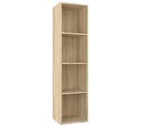vidaXL Estantería Libros/Mueble TV contrachapada Roble 36x30x143 cm