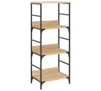 vidaXL Estantería, Librería de Almacenaje, Estante Soporte para Libros, Estantería Expositora para Oficina, Madera de Ingeniería Roble Sonoma