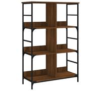 vidaXL Estantería, Librería de Almacenaje, Estante Soporte para Libros, Estantería Expositora para Oficina, Madera de Ingeniería Marrón Roble