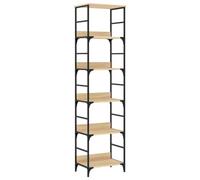 vidaXL Estantería, Librería de Almacenaje, Estante Soporte para Libros, Estantería Expositora para Oficina, Madera de Ingeniería Roble Sonoma