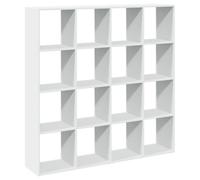 vidaXL Estantería librería Madera ingeniería Blanca 137,5x29x137,5 cm, librería, Armario para Libros, Armario de almacenaje, librerías