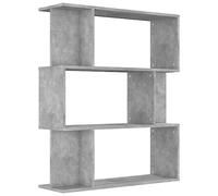 vidaXL Estantería Librería Separador Ambientes Baja Estante Libros Divisor Espacios 3 Niveles 6 Módulos Grandes Pequeños Contrachapada Gris Cemento