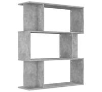 vidaXL Estantería Librería Separador Ambientes Baja Estante Libros Divisor Espacios 3 Niveles 6 Módulos Grandes Pequeños Contrachapada Gris Cemento