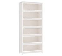 vidaXL Estantería Libro Librería Biblioteca Mueble Oficina Salón Sala de Estar Dormitorio Almacenamiento Decorativa Madera Maciza de Pino Blanca