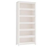 vidaXL Estantería Libro Librería Biblioteca Mueble Oficina Salón Sala de Estar Dormitorio Almacenamiento Decorativa Madera Maciza de Pino Blanca