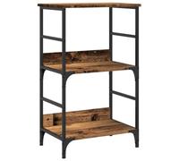 vidaXL Estantería Libros Madera ingeniería Envejecida 50x33x82 cm, librería, Estante, Armario de Almacenamiento, librerías, estantería