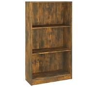 vidaXL Estantería Estante Librería Armario Aparador Almacenaje Estudio Oficina Libros Archivos Madera Contrachapada Color Roble Ahumado 60x24x109cm
