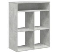 vidaXL Estantería Madera contrachapada Gris hormigón 66x31x80 cm