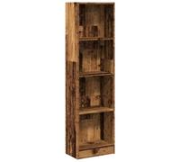 vidaXL Estantería Madera de ingeniería Color Envejecido 40x24x176 cm, estantería de Libros, librería, Estante de Almacenamiento