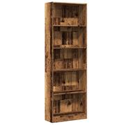 vidaXL Estantería Madera de ingeniería Color Envejecido 60x24x176 cm, estantería de Libros, librería, Estante de Almacenamiento