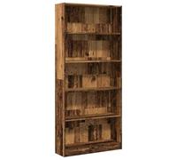 vidaXL Estantería Madera de ingeniería Color Envejecido 80x24x176 cm, estantería de Libros, librería, Estante de Almacenamiento