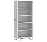 vidaXL Estantería Madera de ingeniería Color Gris Sonoma 80x31x169 cm, librería, Armario para Libros, Armario de almacenaje, librerías