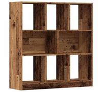 vidaXL Estantería Madera de ingeniería Madera Envejecida, librería, Estante, Armario de Almacenamiento, librerías, estantería, Estante de Libros