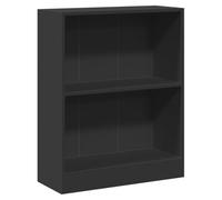 vidaXL Estantería, Estante de Almacenaje de Libros, Armario Auxiliar, Estantería para Dormitorio Salón Oficina, Madera de Ingeniería Negro