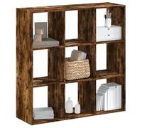 vidaXL Estantería Madera de ingeniería Roble Ahumado 102x32x102 cm, librería, estantería de Libros, Estante de Libros, librerías
