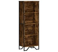 vidaXL Estantería Madera de ingeniería Roble Ahumado 50x31x137,5 cm, librería, Estante, estantería de almacenaje, Armario de almacenaje