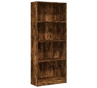 vidaXL Estantería Madera de ingeniería Roble Ahumado 60x24x143 cm, estantería de Libros, librería, Estante de Almacenamiento