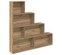 vidaXL Estantería Madera de ingeniería Roble Artisan 157x24x160 cm, estantería para Libros, Armario de Almacenamiento, Atril