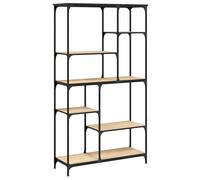 vidaXL Estantería Madera ingeniería Acero Roble Sonoma 99x35,5x176 cm