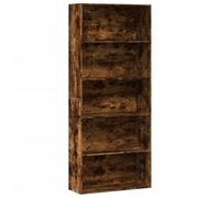 vidaXL Estantería Madera ingeniería Color Roble Ahumado 80x30x189 cm, librería, Armario para Libros, Armario de almacenaje, librerías