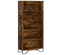 vidaXL Estantería Madera ingeniería Color Roble Ahumado 80x31x169 cm, librería, Armario para Libros, Armario de almacenaje, librerías