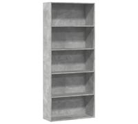 vidaXL Estantería Madera ingeniería Gris hormigón 80x30x189cm, librería, Armario para Libros, Armario de almacenaje, librerías, armarios para Libros