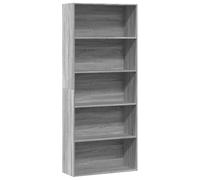 vidaXL Estantería de madera de ingeniería Gris Sonoma 80x30x189 cm