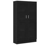 vidaXL Estantería Moderna con Puertas de Cristal, Hecha de Madera ingenierizada en Color Roble Negro. Mide 82.5 x 30.5 x 150 cm. Es una opción Elegante para tu Sala de Estar o Oficina. Ideal para al