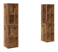 vidaXL Estantería Modular Cube de - Estantes para Montar en la Pared para tu Sala de Estar, Estudio u Oficina - Unidades Rectangulares Rústicas