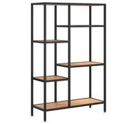 vidaXL Estantería Mueble Librería Almacenamiento Sala de Estar Dormitorio Oficina Cocina Balcón Hogar de Madera Contrachapada y Acero