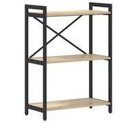 vidaXL Estantería Multi-Nivel 60 x 30 x 83 cm, en Roble Sonoma. Hecha de Madera compuesta y Acero, con un Estilo Industrial. Es Independiente, Tiene Patas Ajustables y un montón de Espacio de almacen