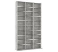 vidaXL Estantería para CD Aparador Armario Mueble Mostrador Organizador Almacenamiento Salón Casa Hogar Contrachapada Gris Hormigón 102x16x177,5 cm