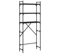 vidaXL Estantería para Lavadora Madera ingeniería Negra 67x25x163 cm