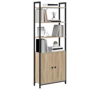 vidaXL Estantería para Libros Roble Sonoma 60 x 24 x 161 cm, Oficina en casa, Unidad de estantería Moderna, Almacenamiento de estantería Industrial, Unidades Independientes, exhibición Elegante para