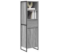 vidaXL Estantería para Libros con cajón Gris Sonoma 43 x 36 x 150.5 cm, Sala de Estar, Rectangular, Duradero, Sofá Cómodo, Mesa de Café Elegante, Diseño Moderno, Adecuado para Todos los Espacios 4 ft