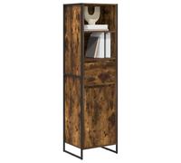 vidaXL Estantería para Libros con cajón Roble Humo 43 x 36 x 150.5 cm, Sala de Estar, Rectangular, Duradero, Sofá Cómodo, Mesa de Café Elegante, Diseño Moderno, Adecuado para Todos los Espacios 4 ft