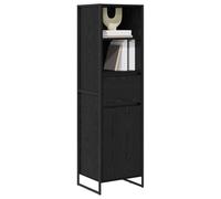 vidaXL Estantería para Libros con cajón Roble Negro 43 x 36 x 150.5 cm, Sala de Estar, Rectangular, Duradero, Sofá Cómodo, Mesa de Café Elegante, Diseño Moderno, Adecuado para Todos los Espacios 4 ft