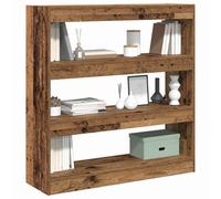 vidaXL Armario para Libros con Acabado Rústico 100X30X103Cm Madera Elaborada Divisor de Habitaciones Solución de Almacenamiento Elegante para Oficina en Casa Sala de Estar y Estudio Amplio Espacio Lib
