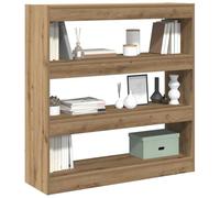 vidaXL Armario de Libros Rústico División de Espacio con 3 Estantes En Madera Diseñada Roble Artesanal Unidad de Almacenamiento para Vivir Oficina en Casa o Estudio 100X30X103Cm Solución Elegante y F